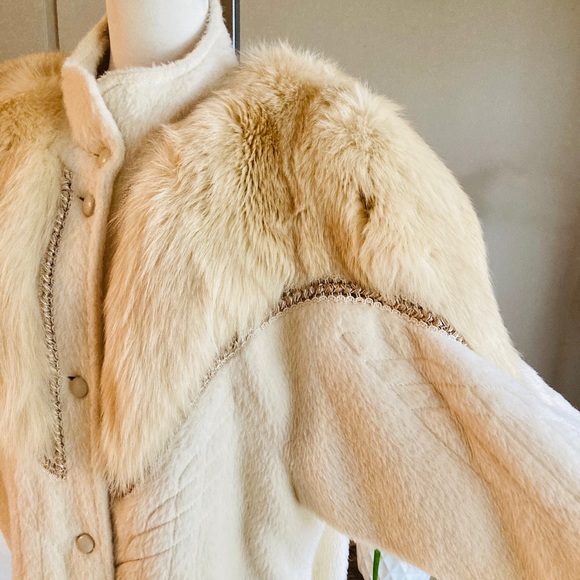 Rare Vintage Norma Lepofski Alpaca Wool & Fur Coat - Picture 6 of 16